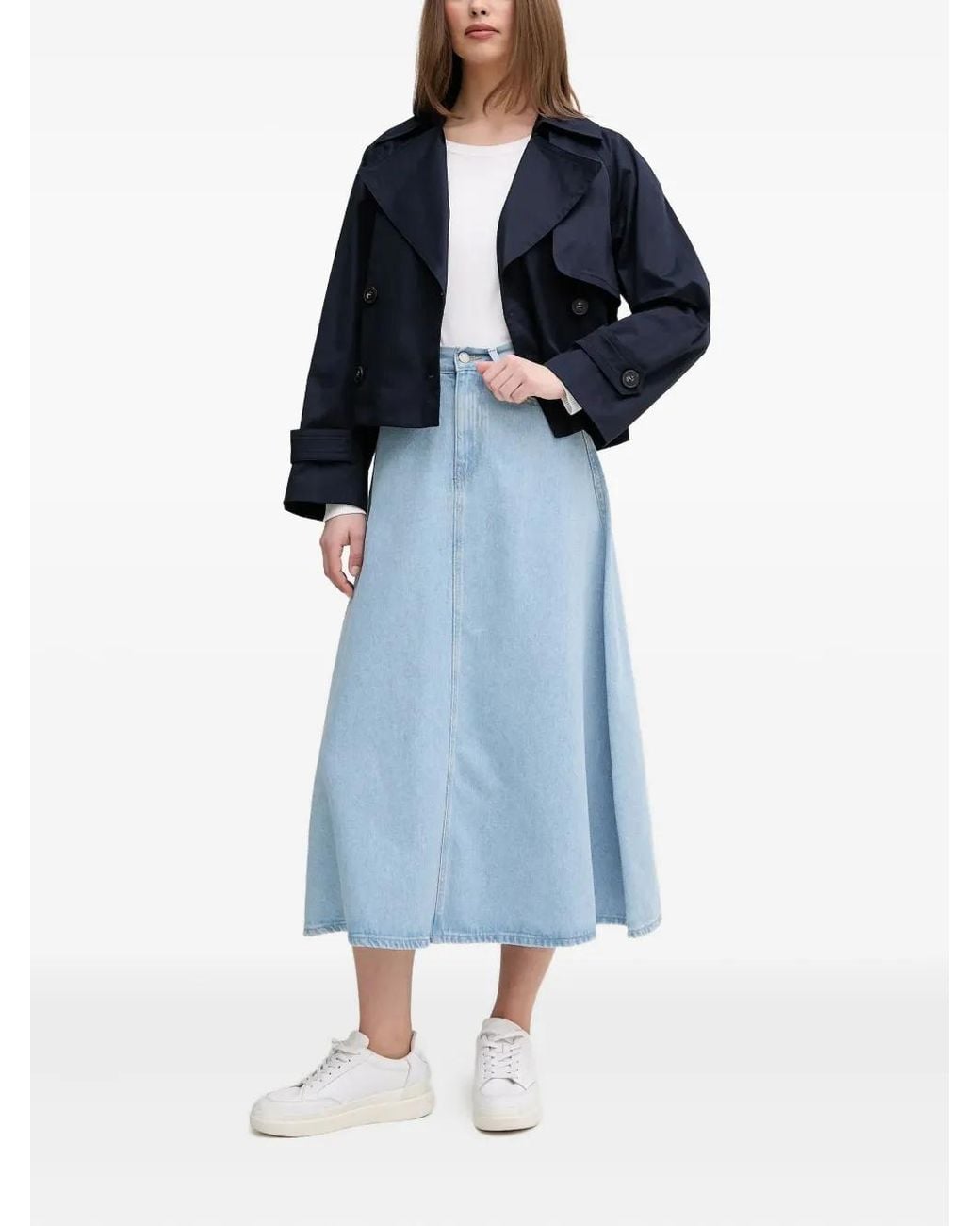 Benetton Blue Button Lapel Jacket