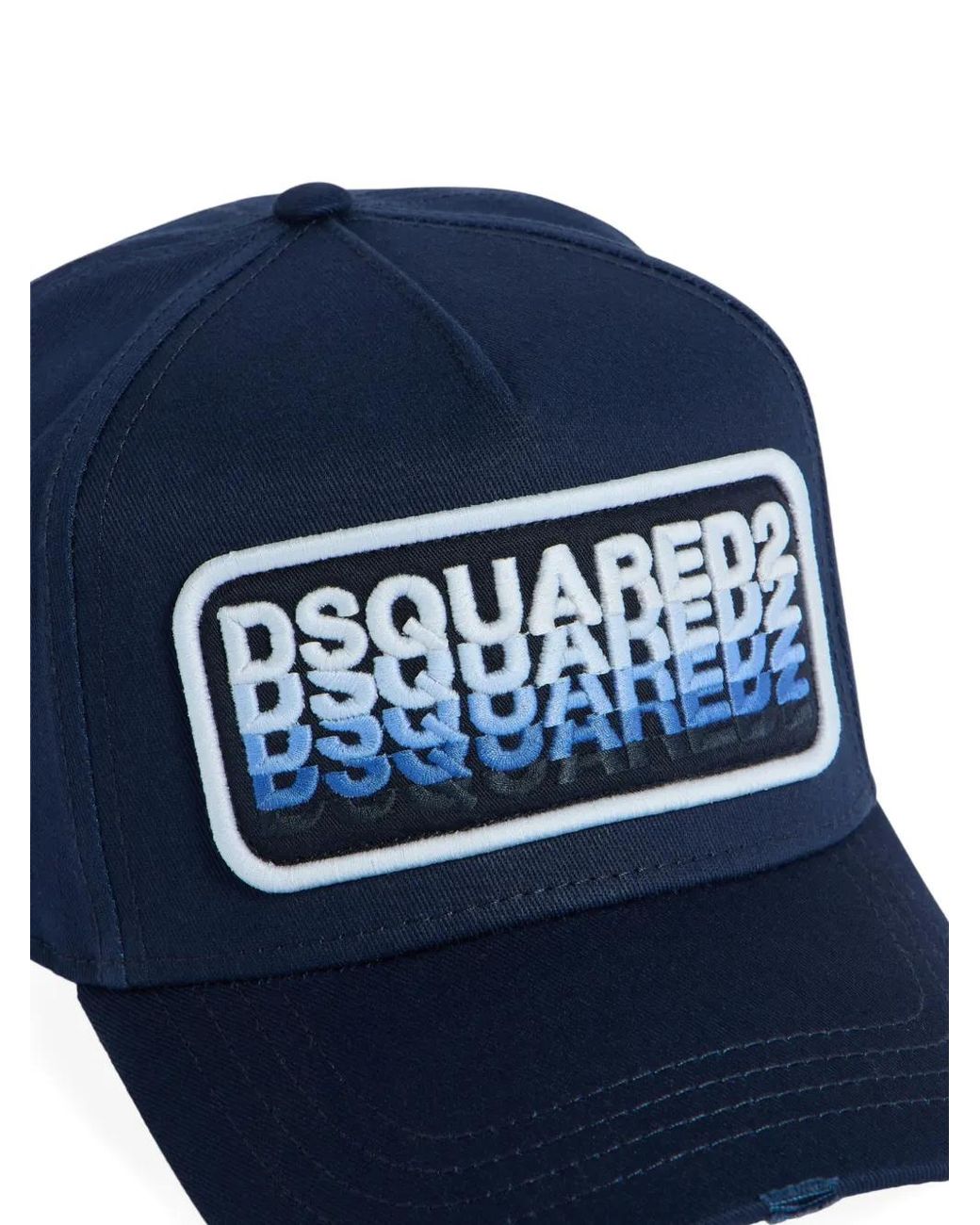 DSquared² Blue Logo Patch Baseball Cap for men