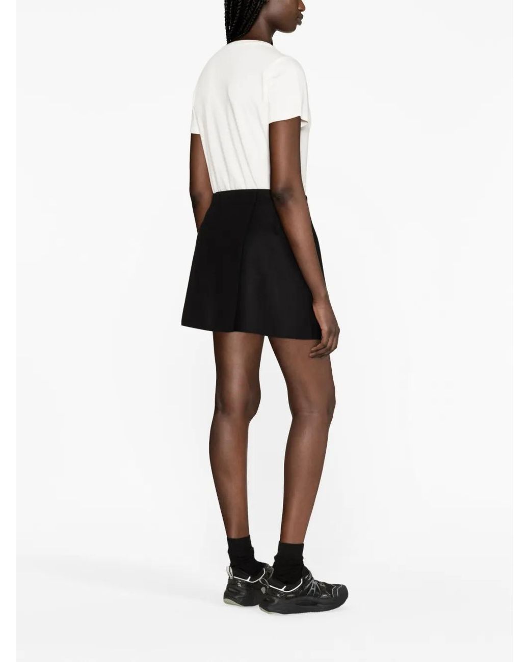 Moncler Black Wool-Cashmere Miniskirt