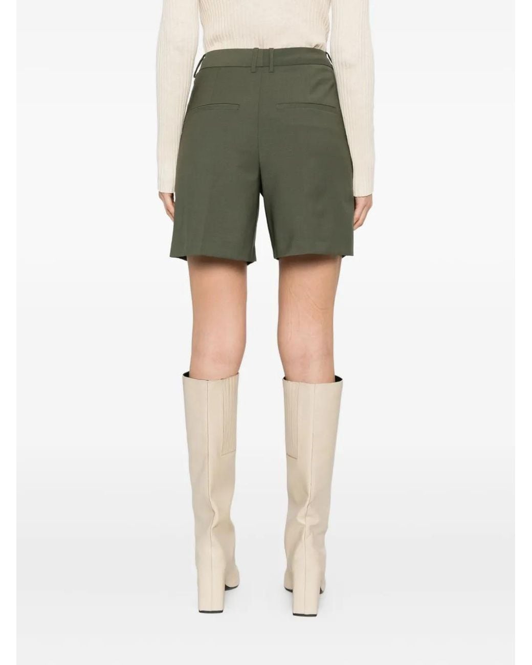 Marc O' Polo Green Mélange-Effect Shorts