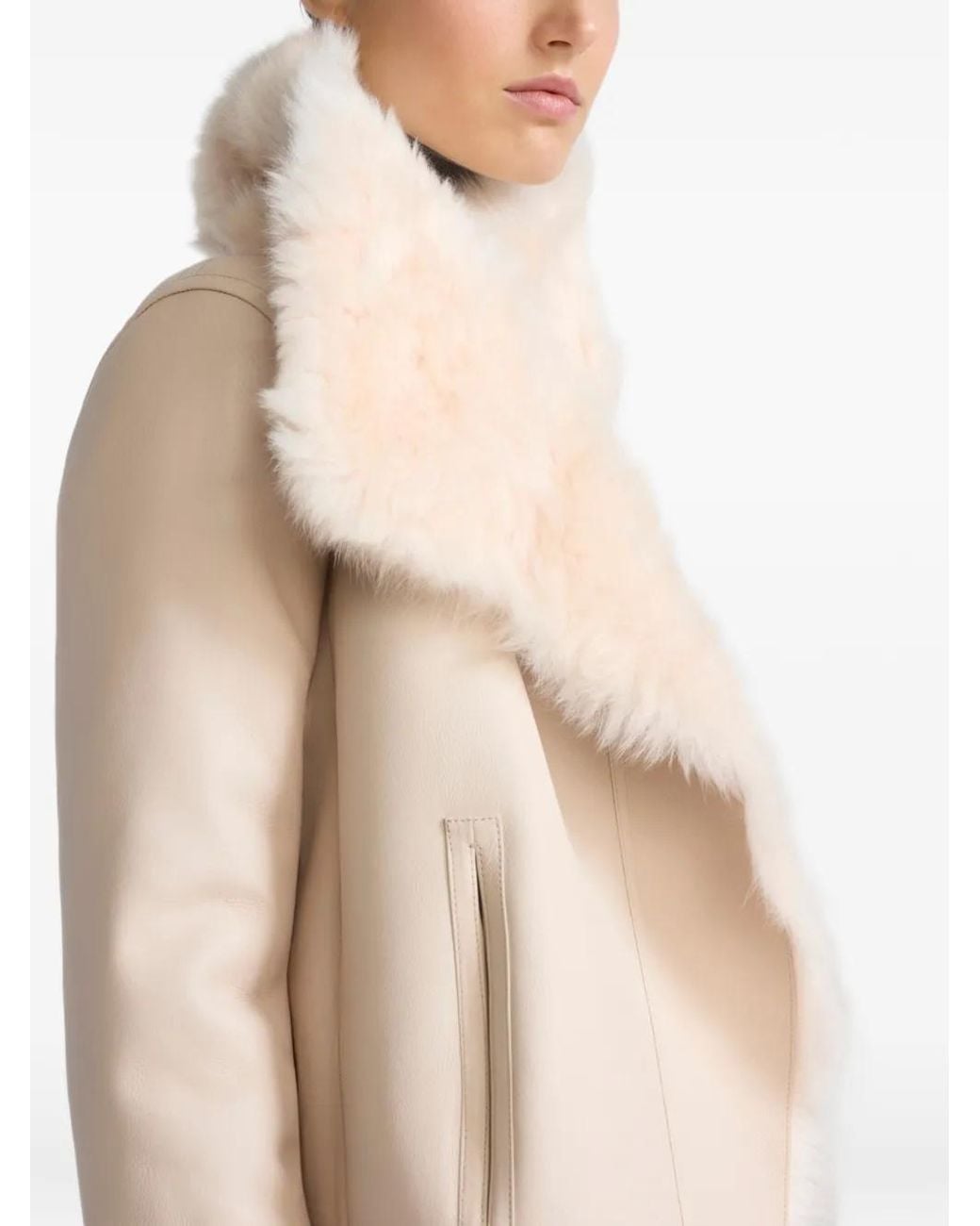 Yves Salomon White Veste Toscana