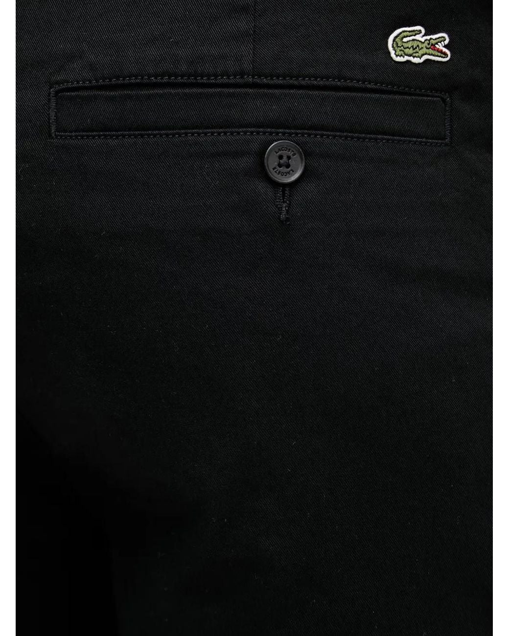 Lacoste Black Short À Patch Logo for men