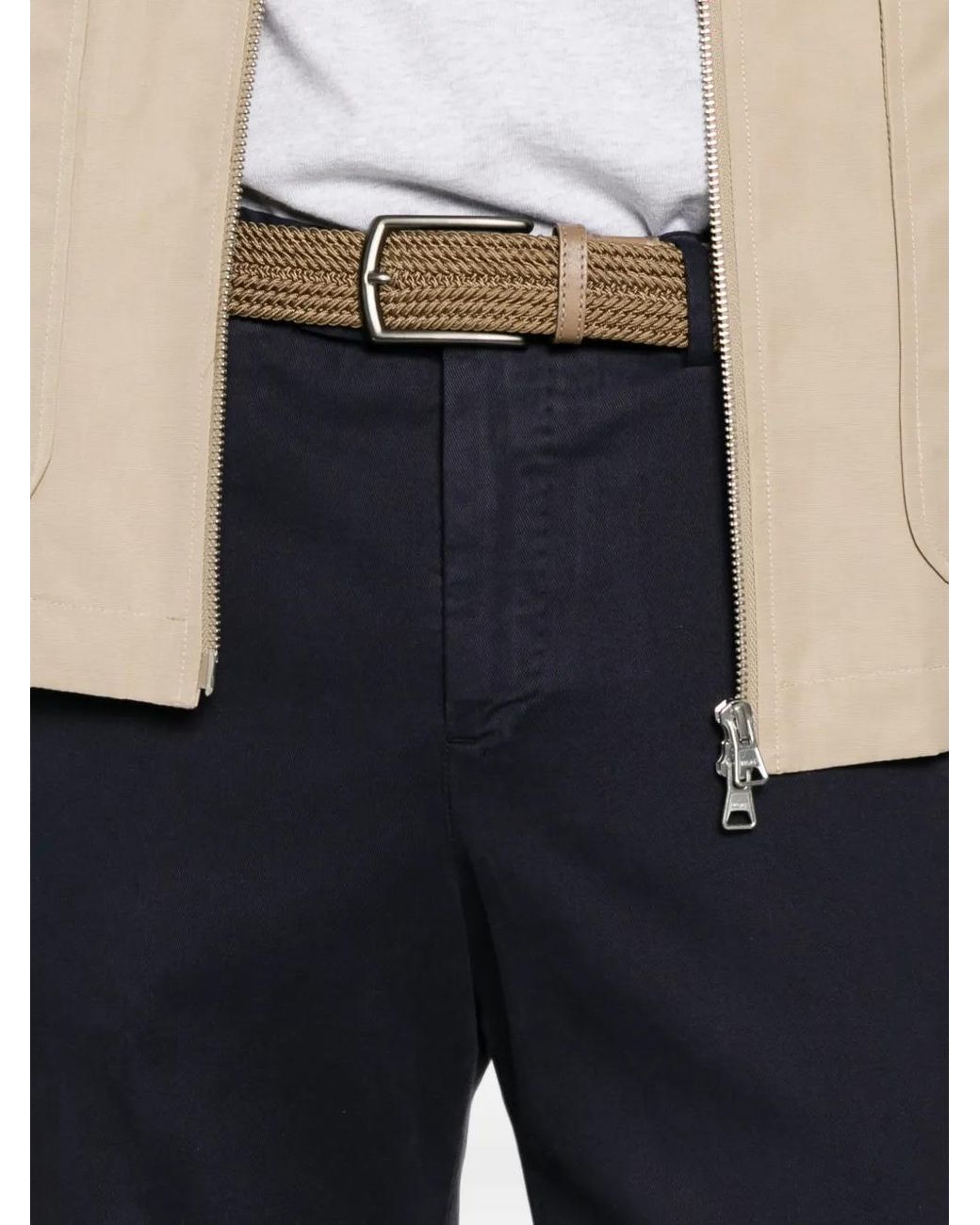 PT Torino Blue Straight-Leg Trousers for men