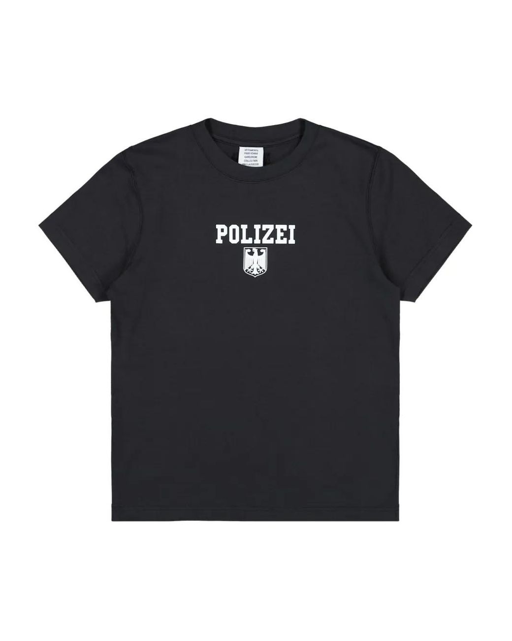 Vetements Black Polizei Fitted T Shirt for men