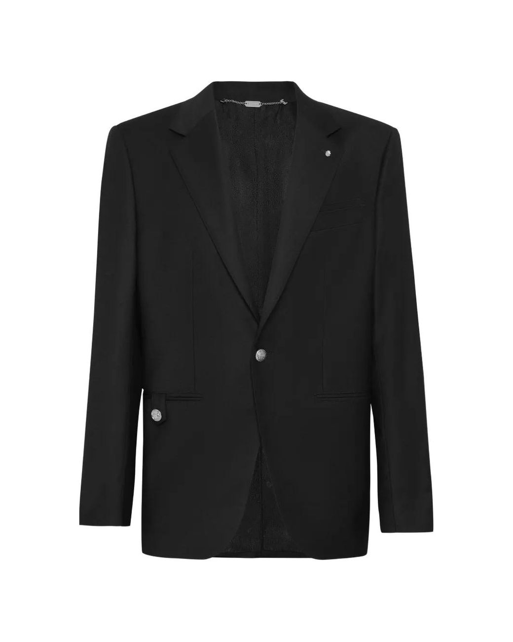 Billionaire Black Classic Single-Breasted Blazer for men