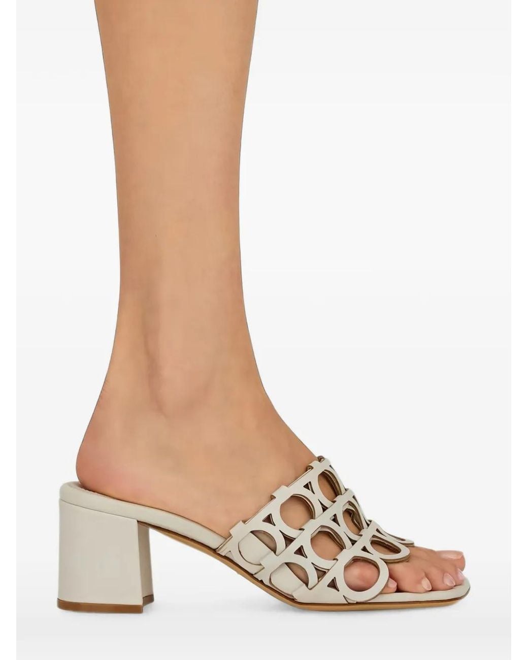 Ferragamo Natural Cut-Out-Design Sandals
