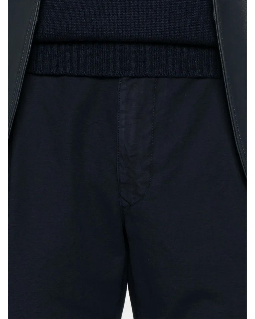 Incotex Blue Tapered Trousers for men