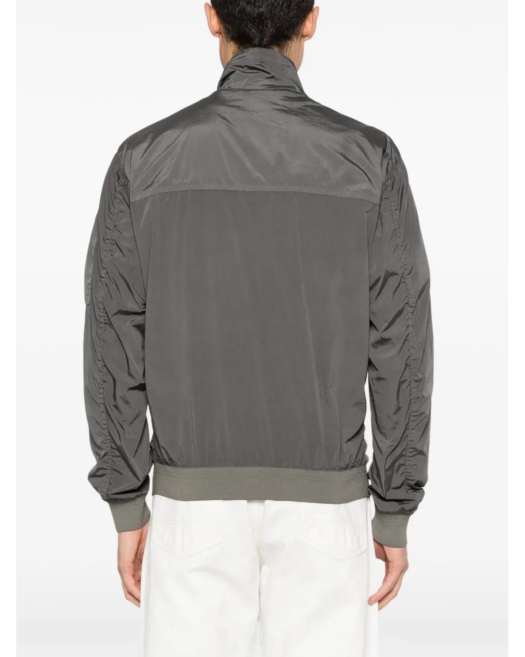 C P Company Gray Jacket Two-Way Zip for men