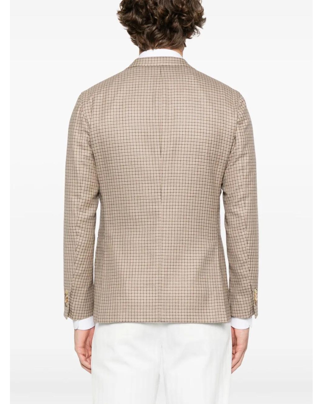 Boglioli Geruite Blazer in het Natural voor heren