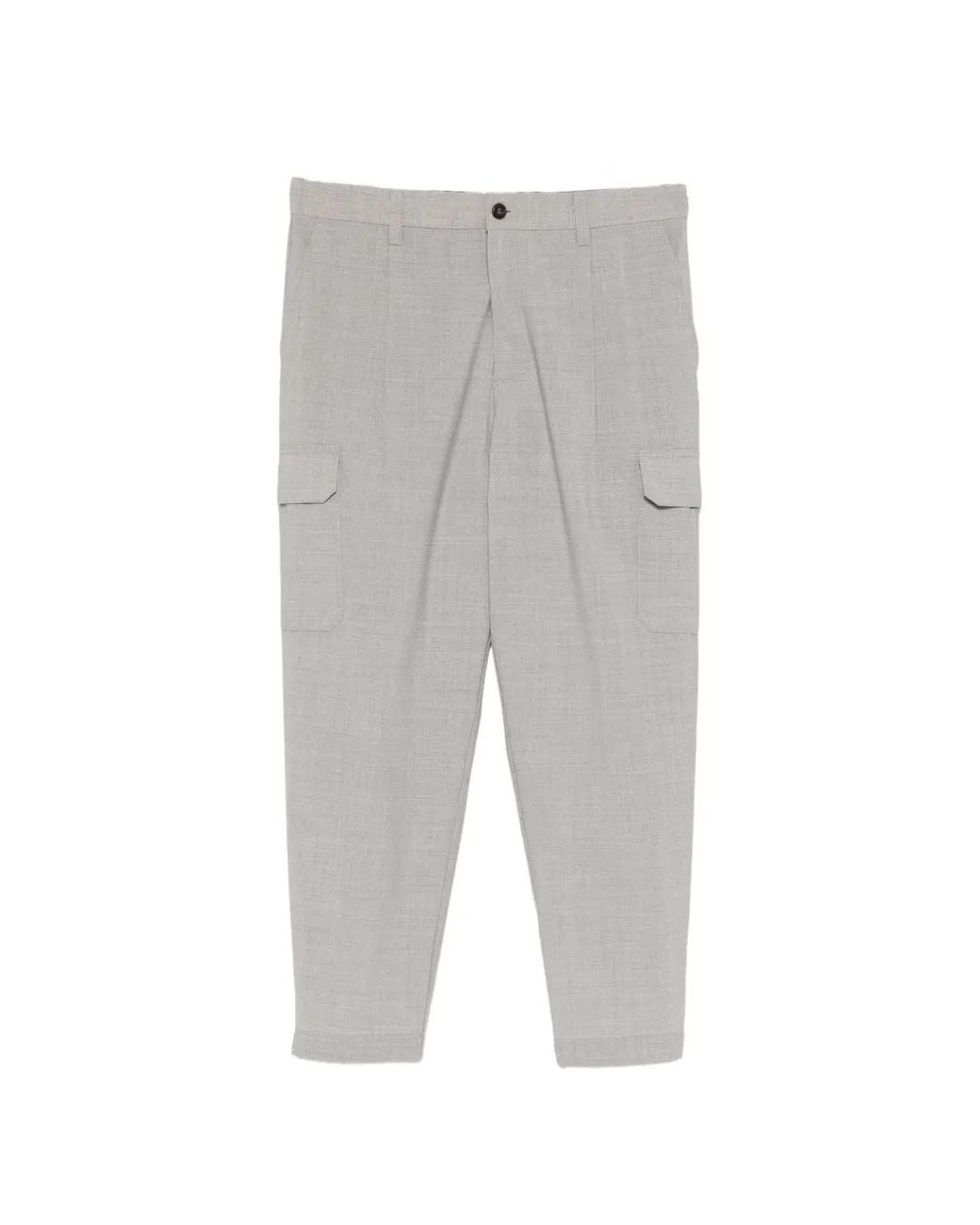 Eleventy Gray Cargo Trousers for men