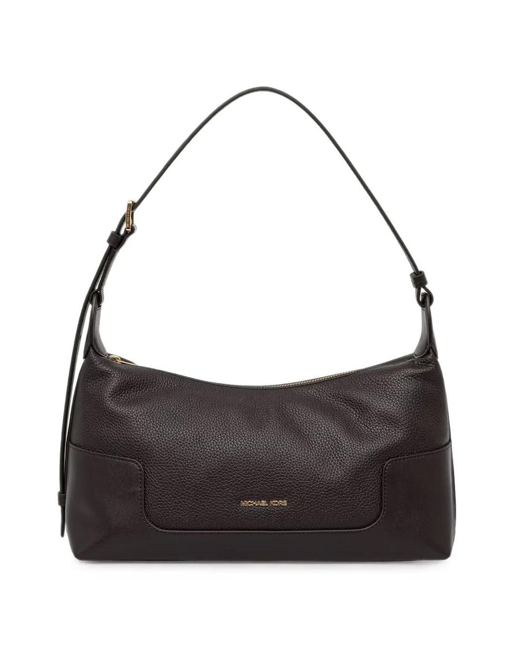 MICHAEL Michael Kors Black Medium Teddi Pebbled-Leather Shoulder Bag