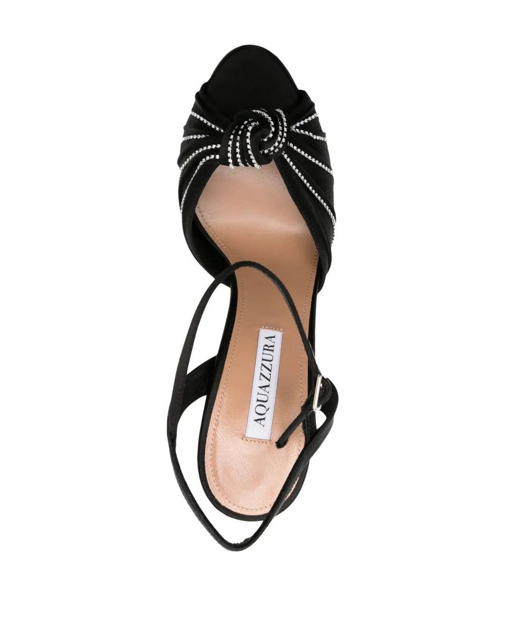 Aquazzura Black Atelier 140Mm Crystal-Embellished Sandals