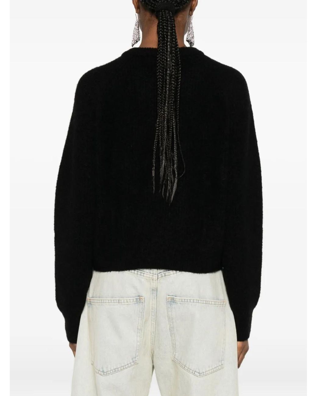 IRO Black Crew-Neck Cardigan
