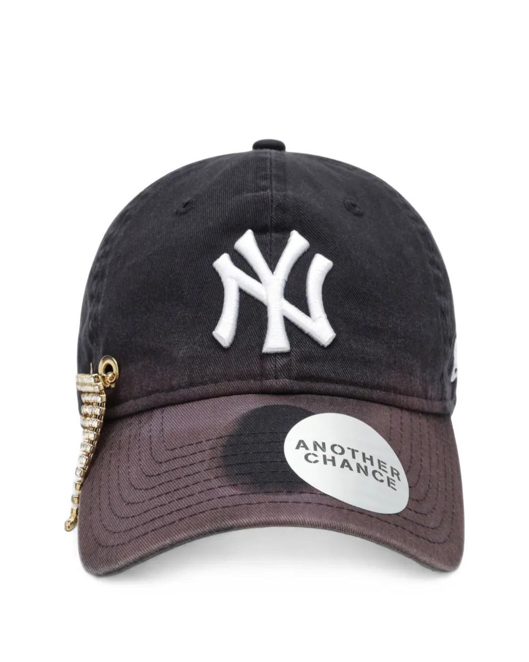 ANOTHER CHANCE Blue Embellished Logo-Embroidered Baseball Cap for men