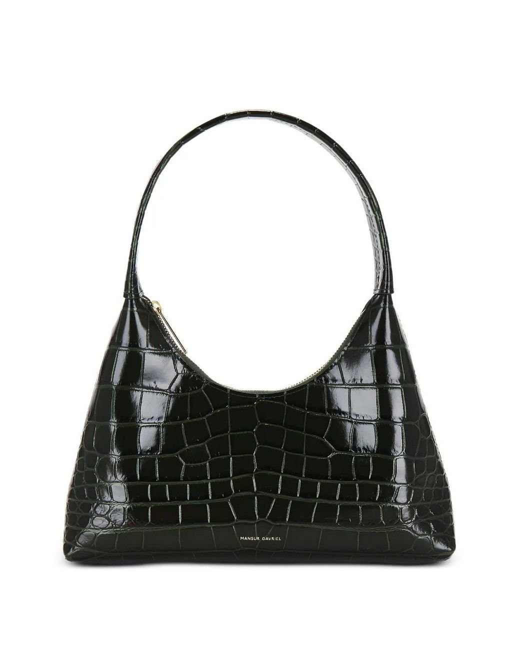 Mansur Gavriel Croc-Embossed Tote Bag in Black Lyst UK