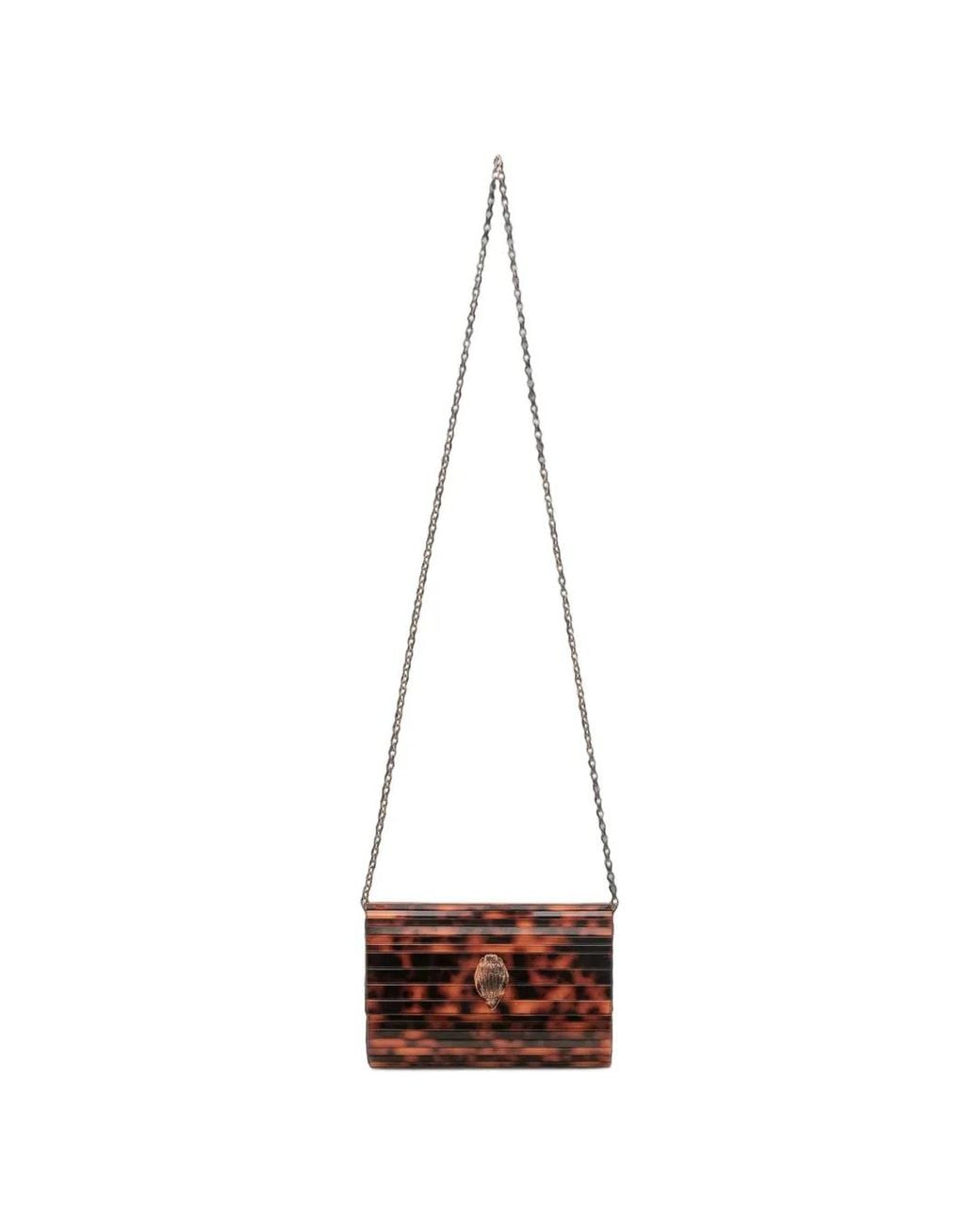 Kurt Geiger White Party Eagle Tortoiseshell-Effect Clutch Bag