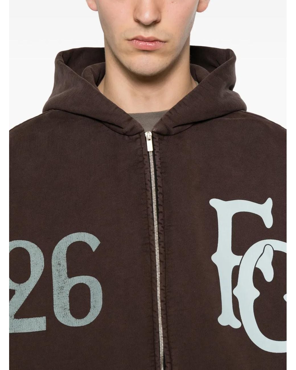 Fear Of God Brown Baseball Club Half Zip Hoodie for men