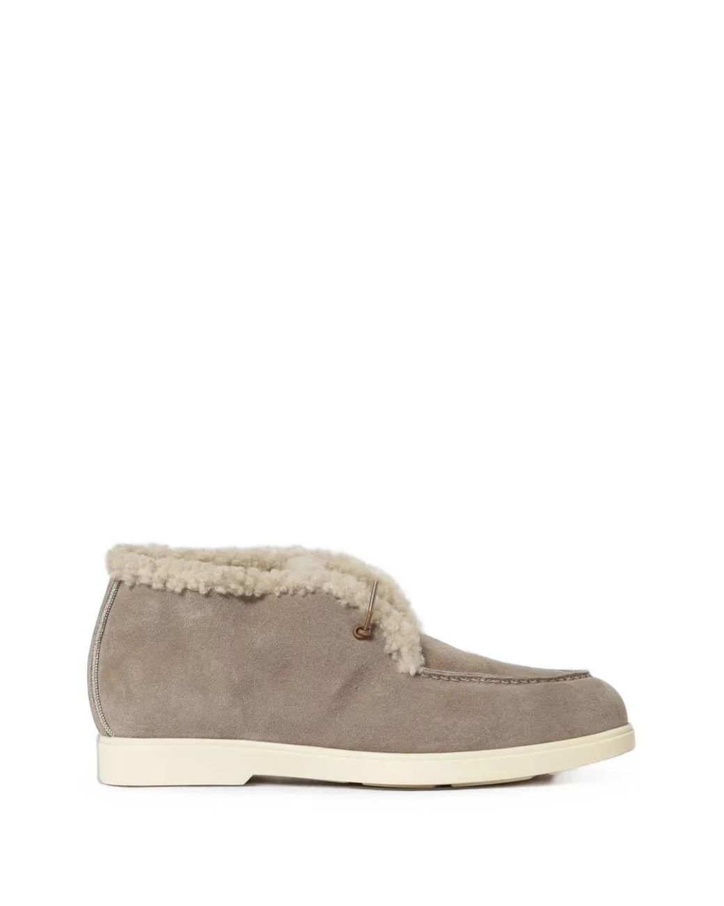 Fabiana Filippi Multicolor Shearling-Trim Suede Mules