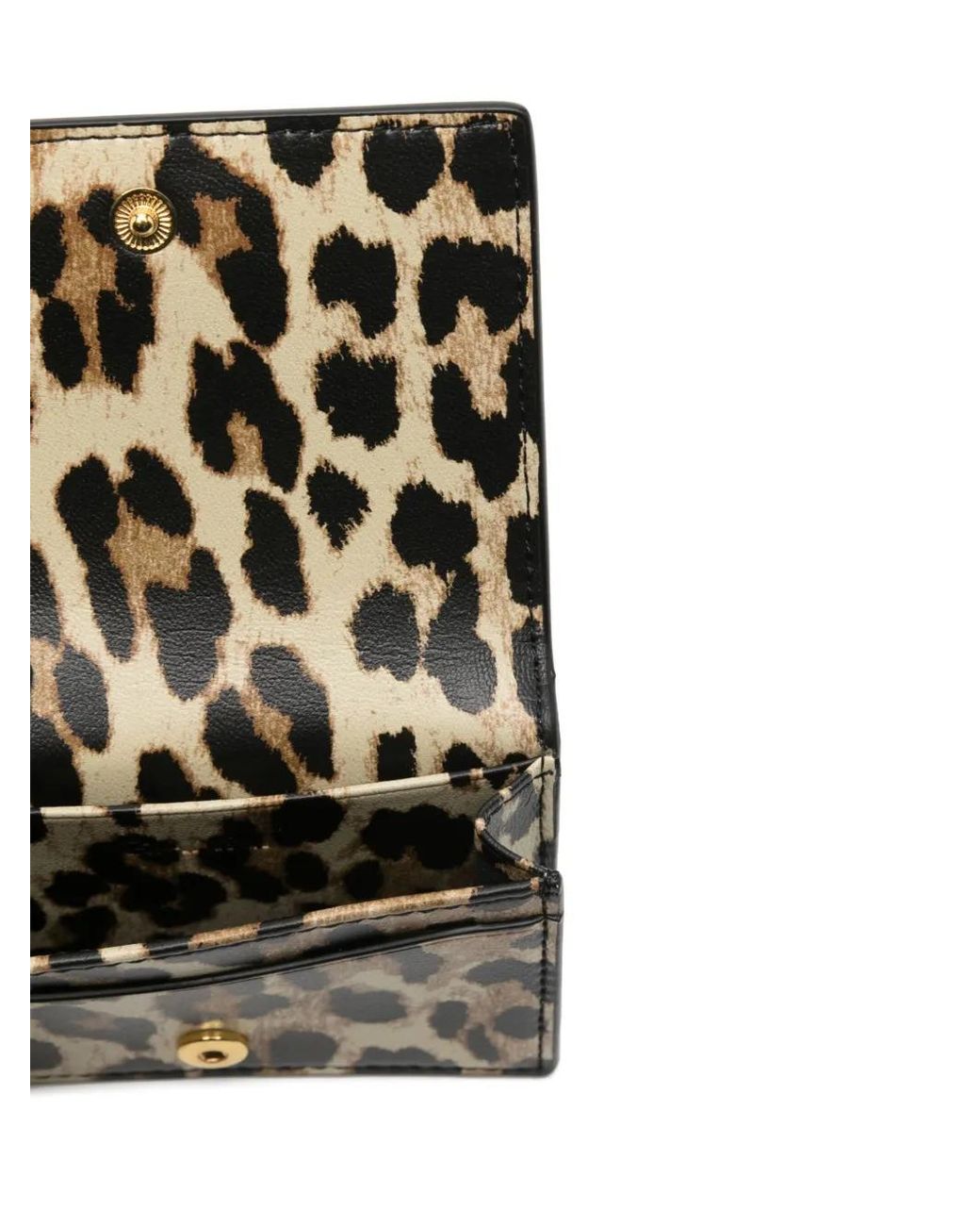Ganni Natural Mini Closure Wallet With Metal Logo