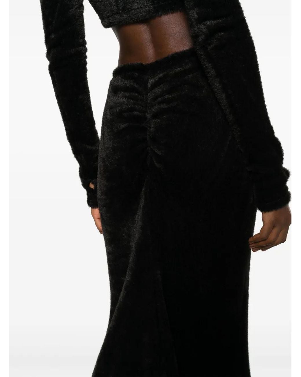 ANDAMANE Black Mermaid Maxi Skirt