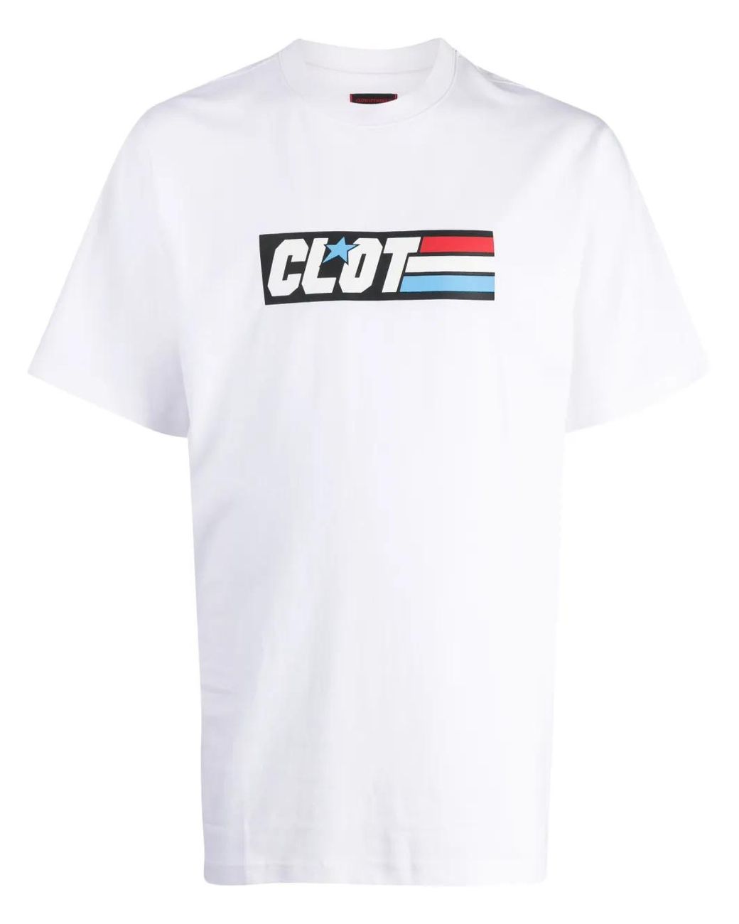 Clot White Logo-Print Cotton T-Shirt for men