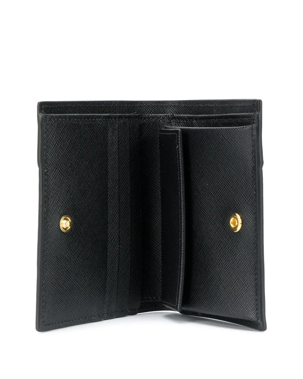 Marni Black Logo-Print Leather Bi-Fold Wallet