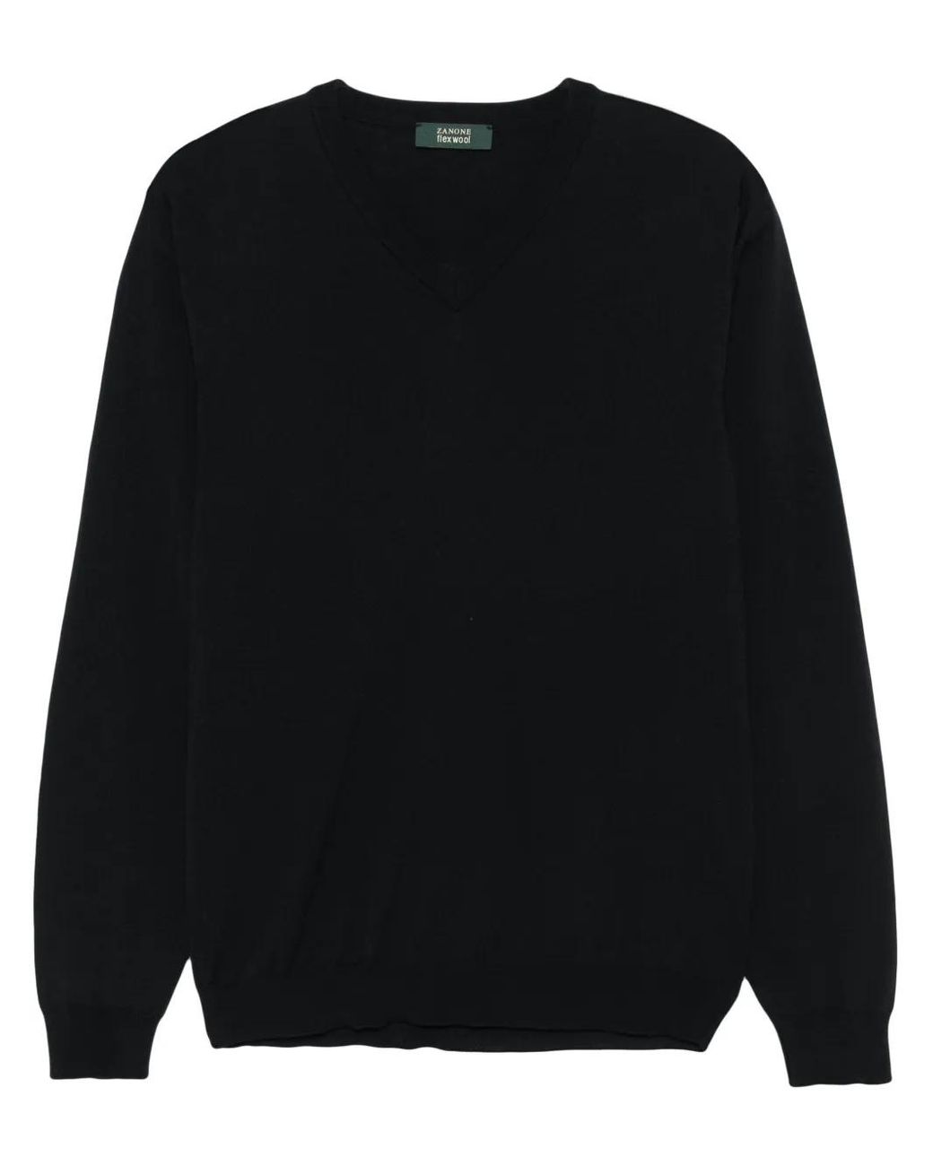 Zanone Black Fine-Knit Jumper for men