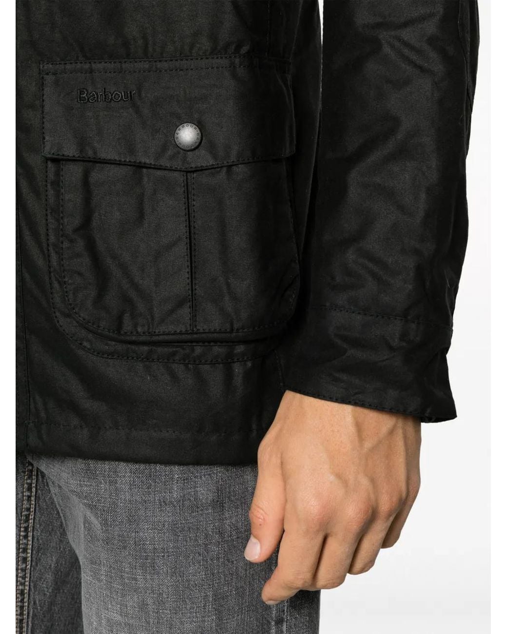 Barbour Black Corbridge Waxed Jacket for men