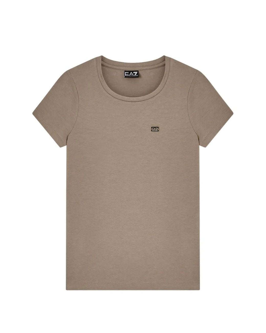EA7 Gray Logo-Patch T-Shirt