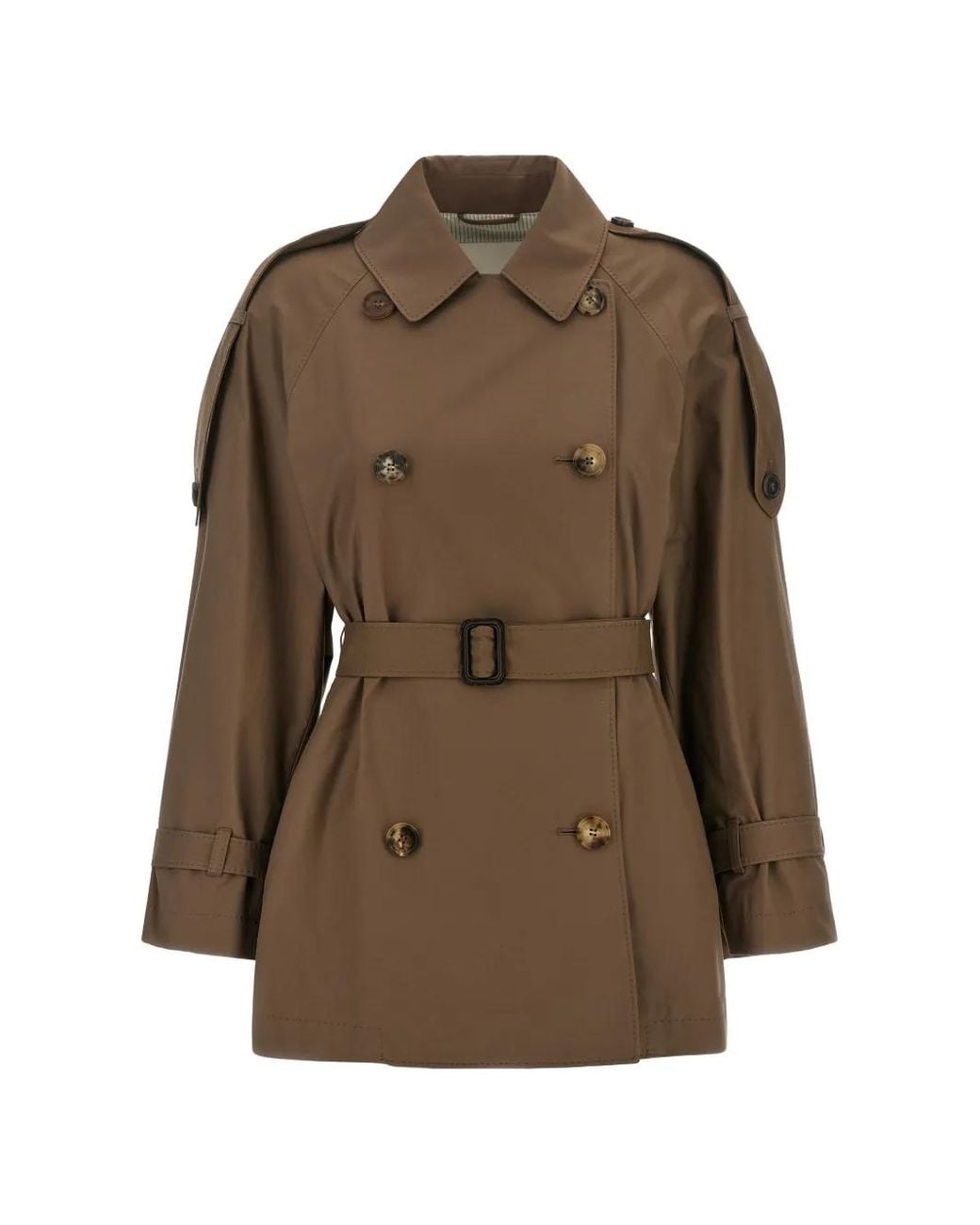 Max Mara Brown Caroline Short Trench Coat