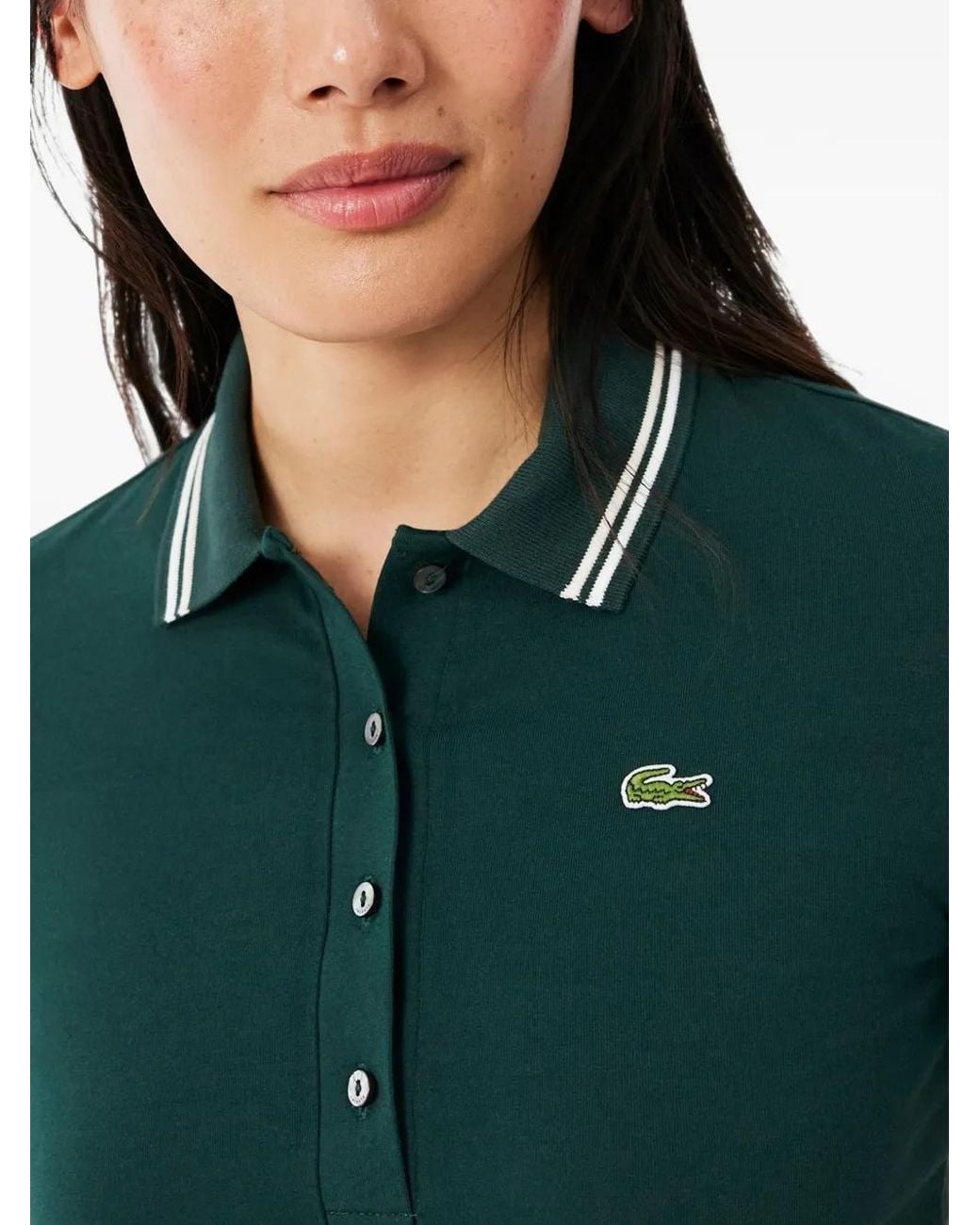 Lacoste Green L. 12. D Slim-Fit Trim-Detail Polo