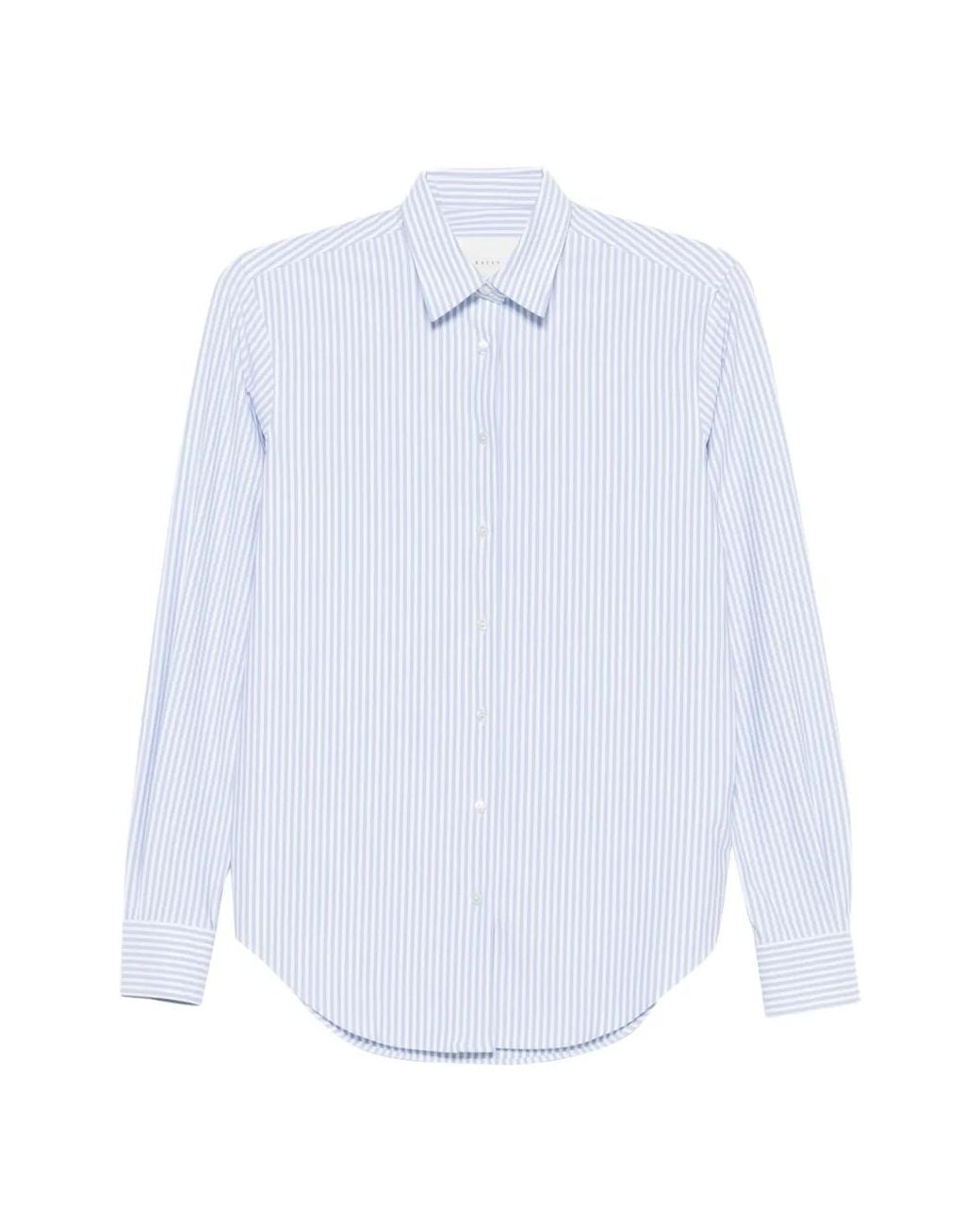 Xacus White Marta Striped Long-Sleeve Shirt