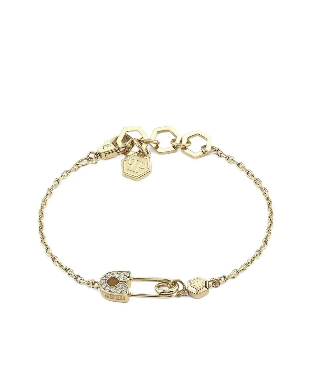 Philipp Plein Metallic Safety Pin Bracelet