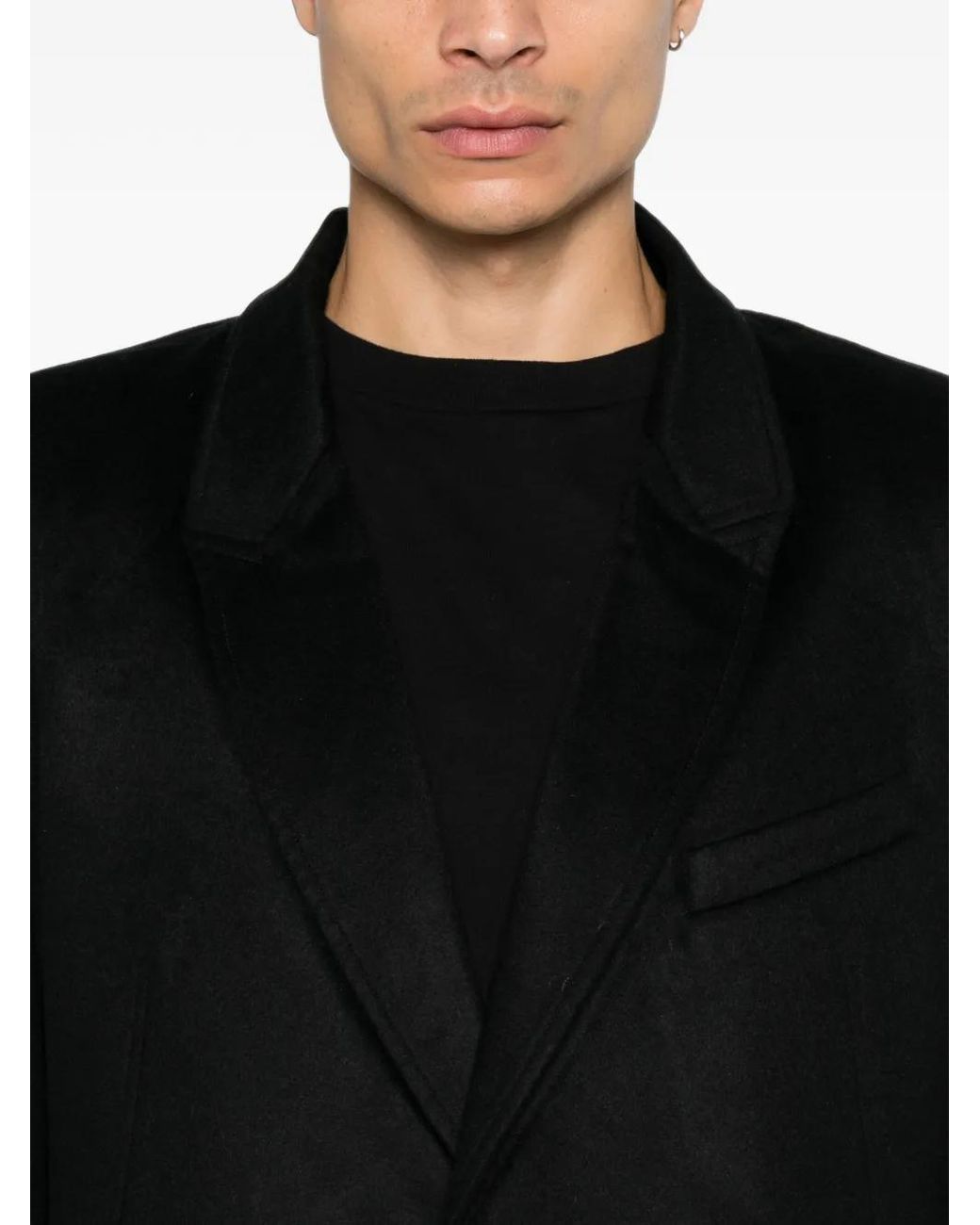 Frenckenberger Black Peak-Lapel Suit Blazer for men