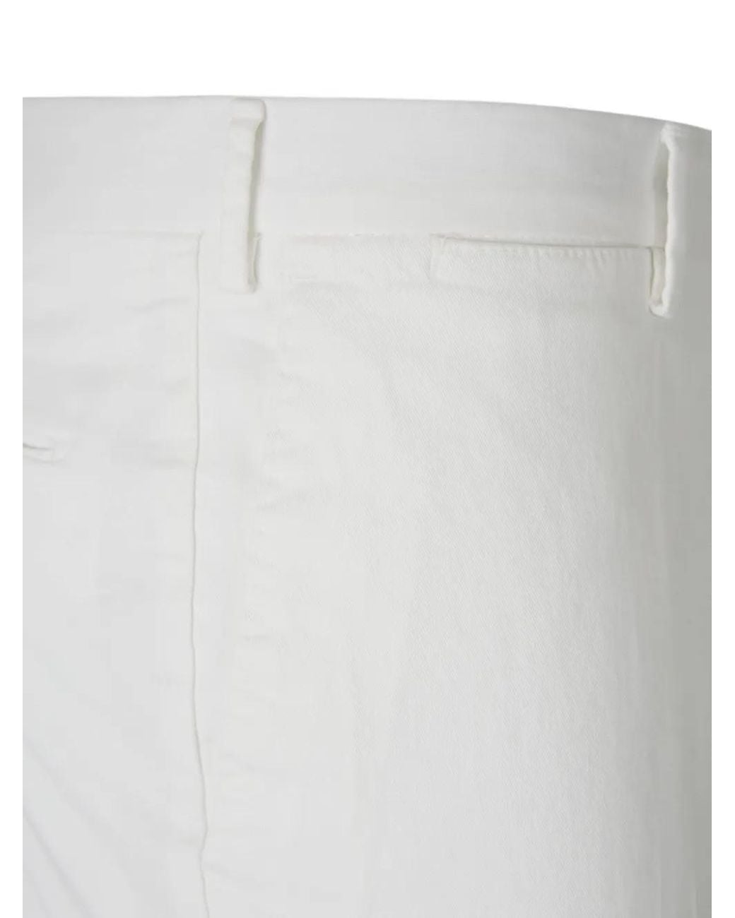 PT Torino White Logo-Plaque Pressed-Crease Trousers for men