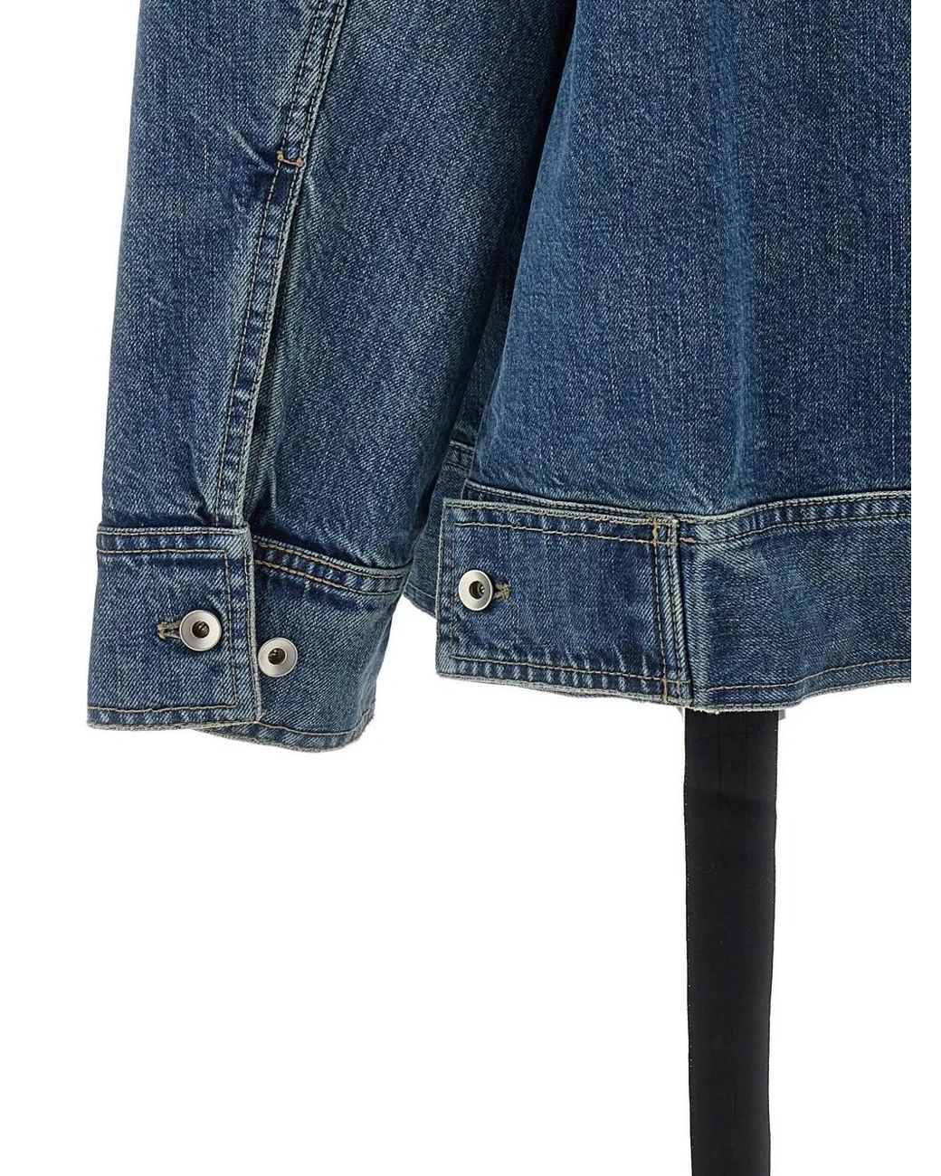 Rick Owens Blue Jumbo Worker Jacket for men