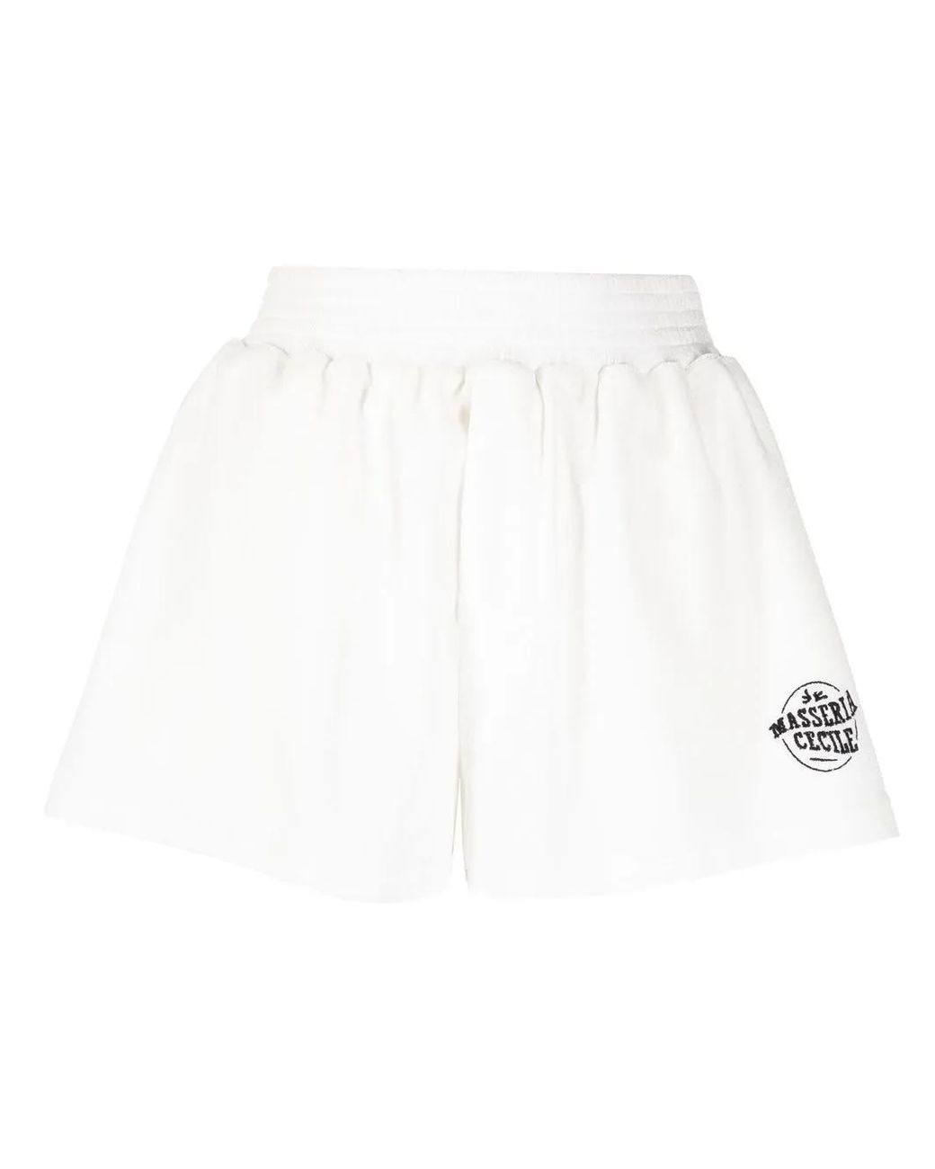 Être Cécile White Terry-Cloth Track Shorts