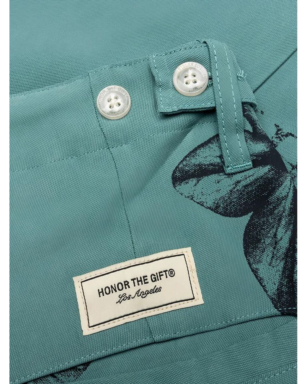Honor The Gift Green Floral-Print Shorts for men