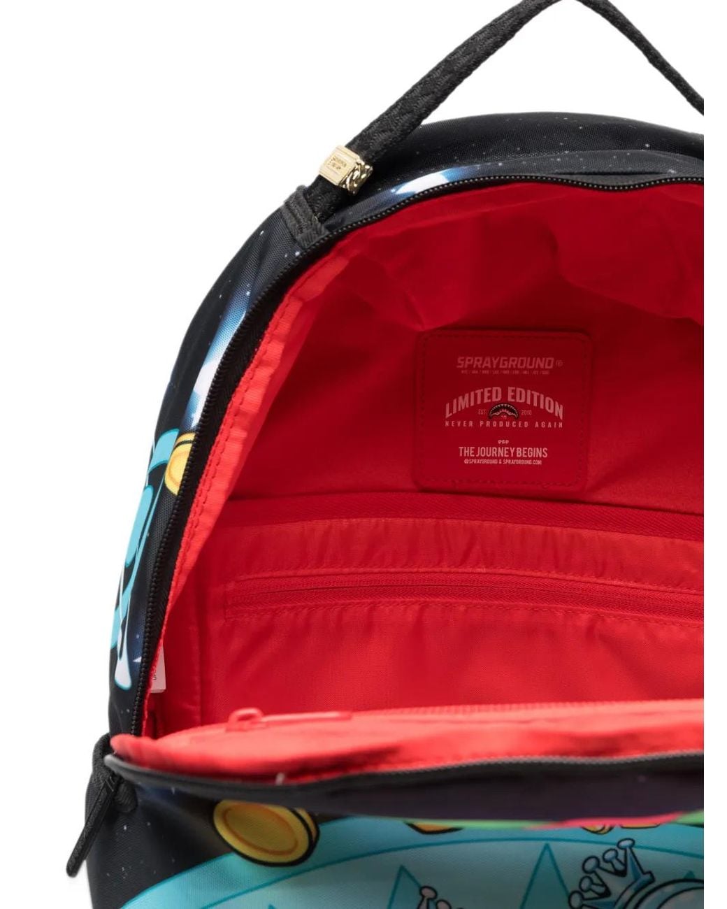 Sprayground Blue Astro Crew Graphic-Print Backpack for men