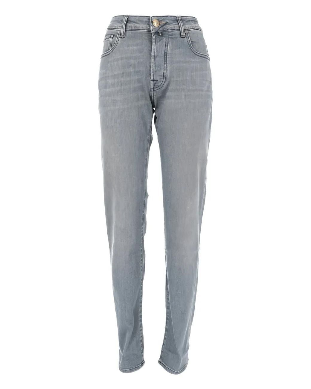 Jacob Cohen Gray Bard Cotton Jeans for men