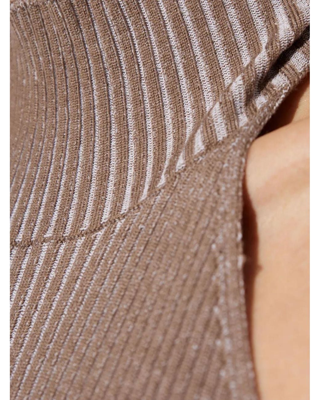 Fendi Brown Dark High Neck T-Shirt For