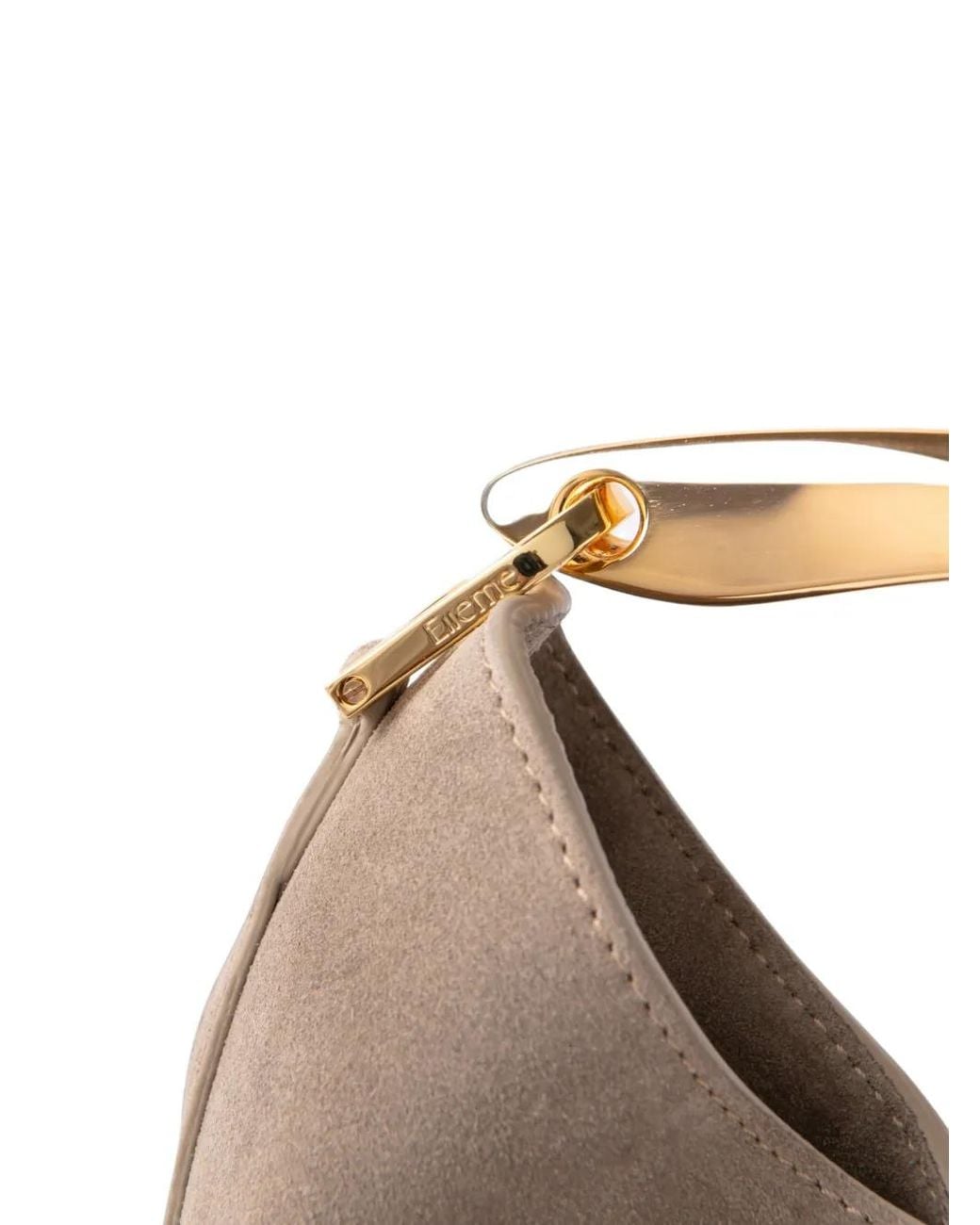 Elleme Natural Small Boomerang Suede Shoulder Bag