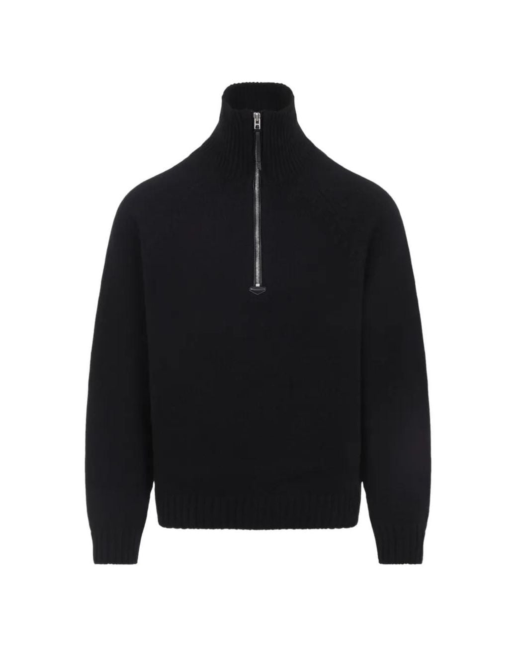 Tom Ford Black Pull En Laine À Col Zippé for men