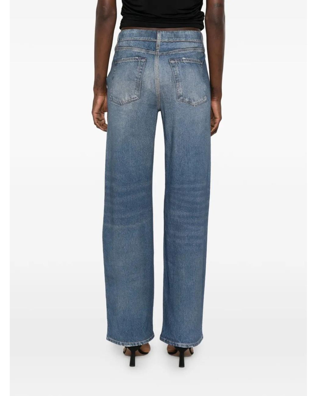 Rag & Bone Blue Denim-Print Track Pants