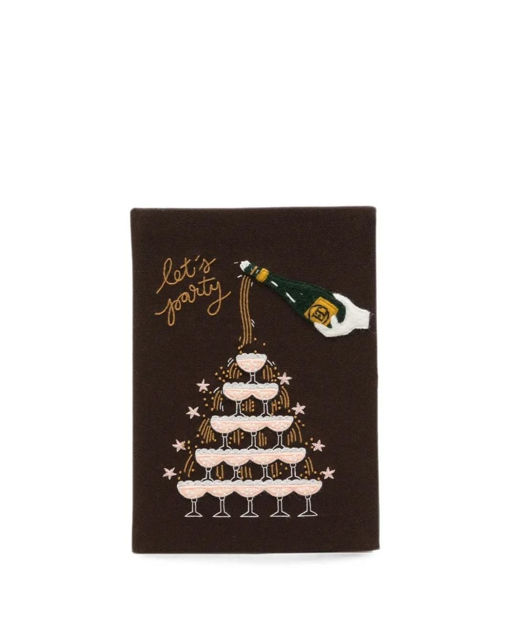 Olympia Le-Tan Black Let's Party Strapped Bag
