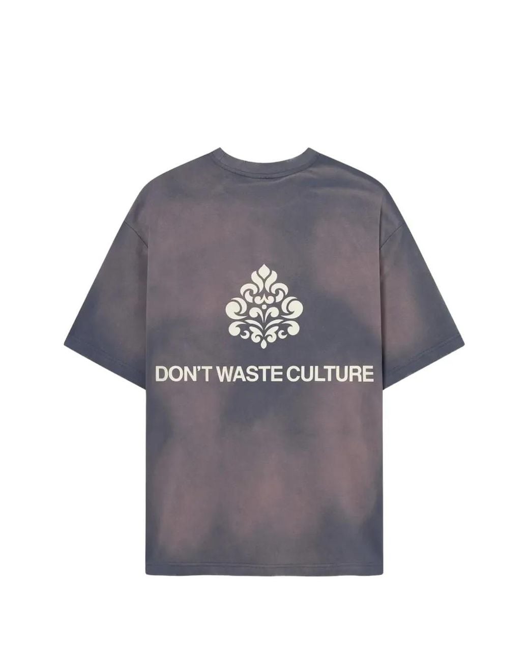 don't waste culture Blue Logo-Print Tie-Dye T-Shirt for men