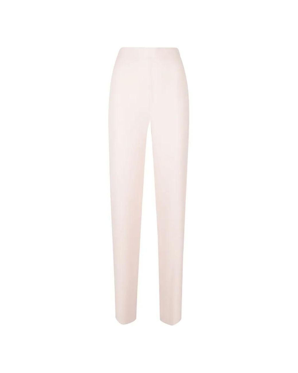 Max Mara White High-Waisted Slim-Fit Trousers
