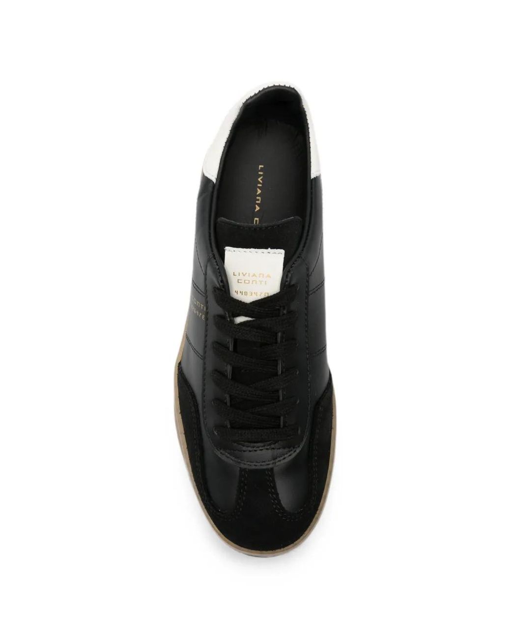 Liviana Conti Black Logo-Detail Panelled Sneakers