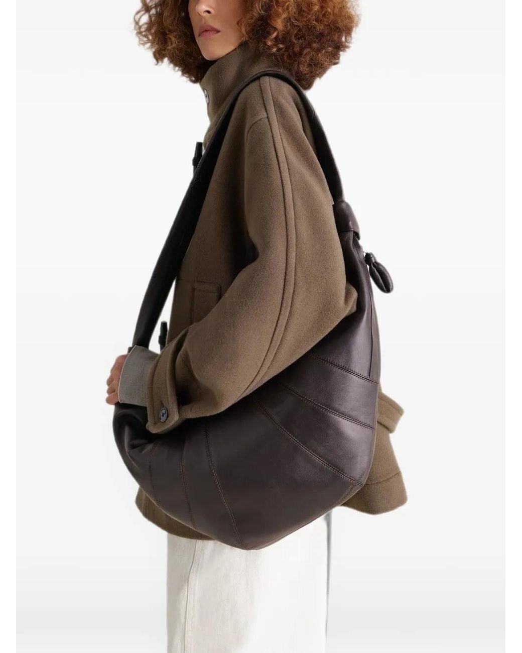 Lemaire Black Croissant Leather Bag