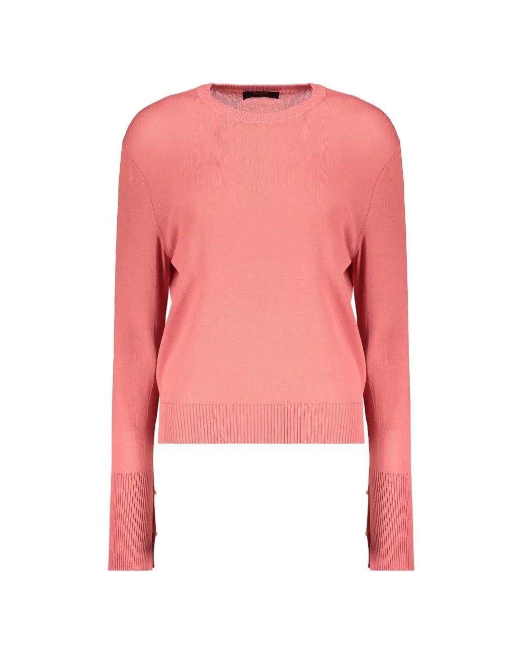Moorer Pink Nellie Button-Cuff Sweater